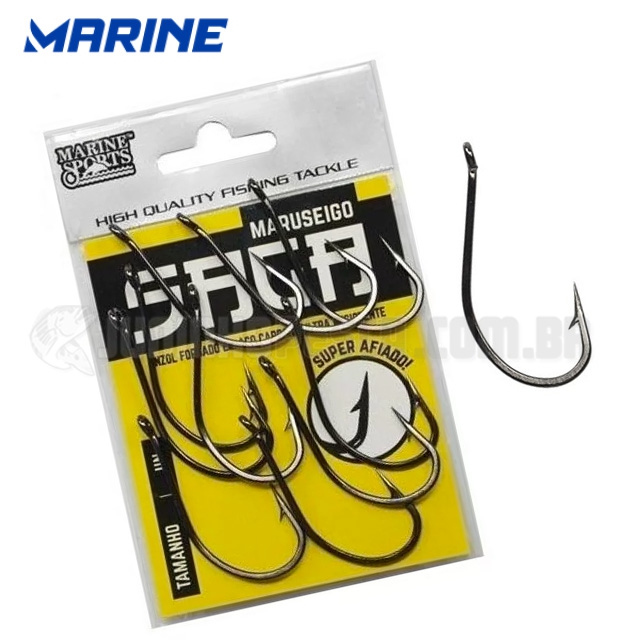 Anzol Marine Saga Maruseigo Black N� 8 (Cartela)