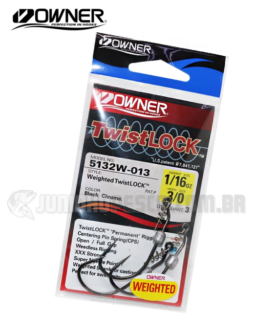 Anzol Owner TwistLock 5132W Anti-Enrosco c/ Lastro