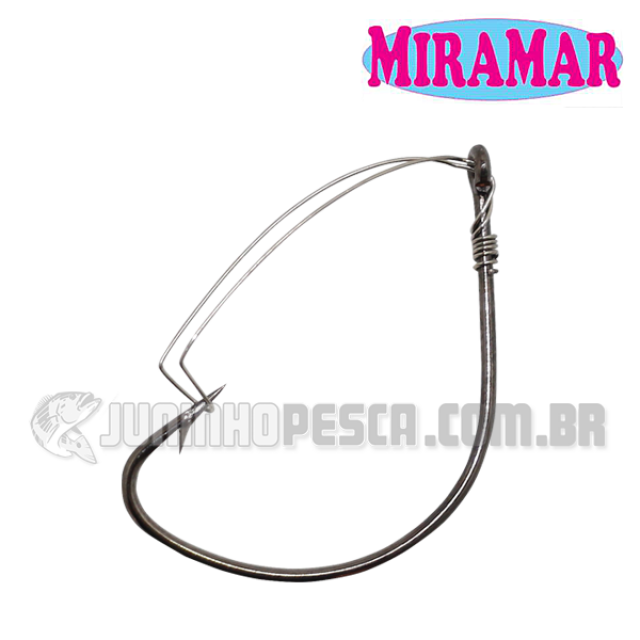 Anzol Wide Gap Miramar Preto Anti-Enrosco c/ 3 pe�as