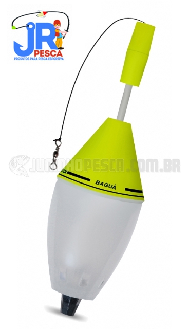 Boia JR Pesca Cevadeira Bagu� Amarelo -60g c/ Rolha Fixa -C�d.109