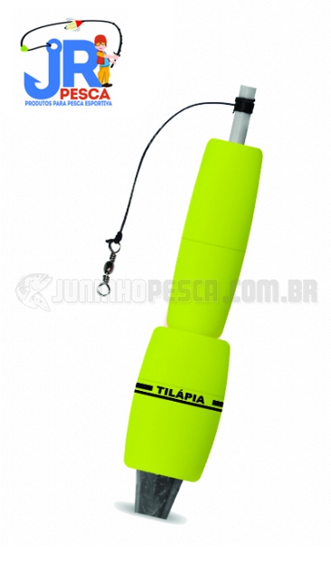 Boia JR Pesca Mini Torpedo Til�pia (Pino) Amarelo - C�d.229