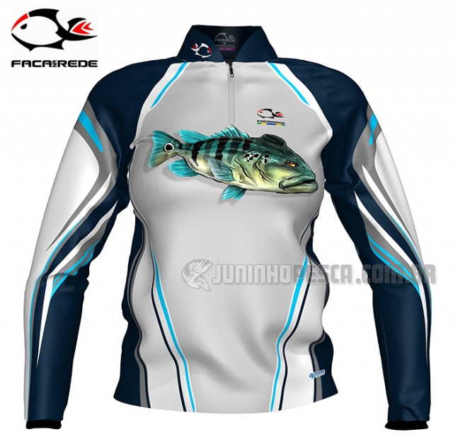 Camiseta Faca na Rede Feminina EVO 07 Girl Tucunar� Azul