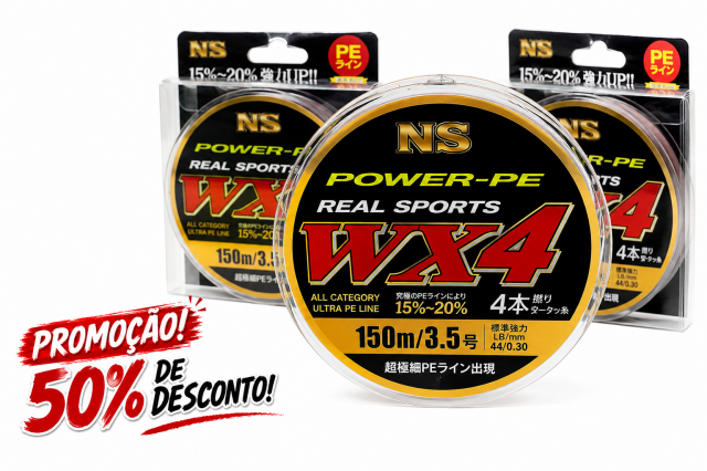 Linha Multifilamento NS WX4 -  0,40 mm 62lb (150mt)
