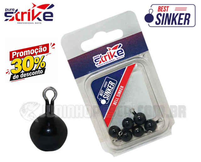 Chumbo Peso Pure Strike Bell Sinker - 1g c/ 10un