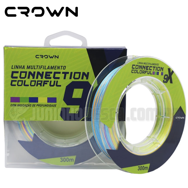 Linha Crown Multifilamento 9X Connection Colorfull - 200m e 300m