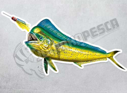 Adesivo Personalizado Peixe - Dourado do Mar