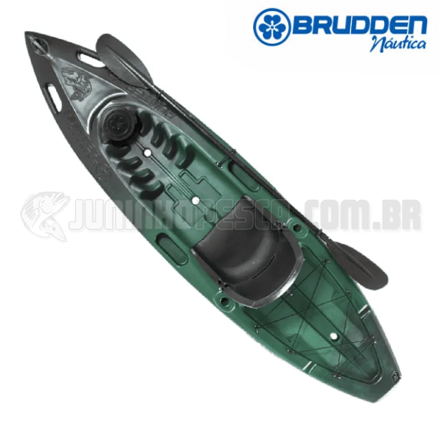 Caiaque Brudden Hunter Fishing UP Cor Savana (Preto/Verde) - (PRONTA ENTREGA)