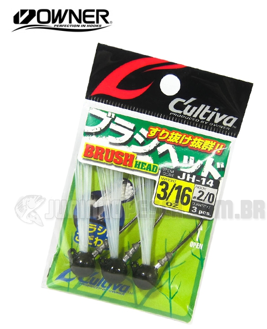 Jig Head Owner/Cultiva Brush Head JH-14 c/ Anti-Enrosco