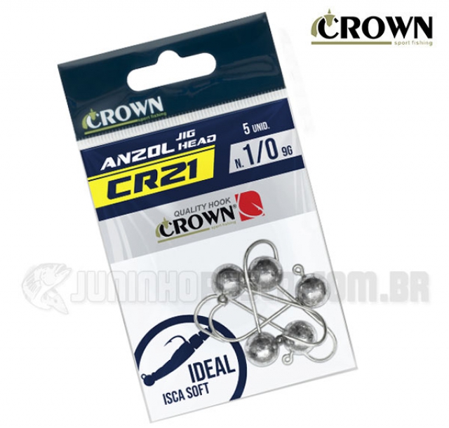 Anzol Crown Jig Head CR21 - Tamanho n1/0 Nickel