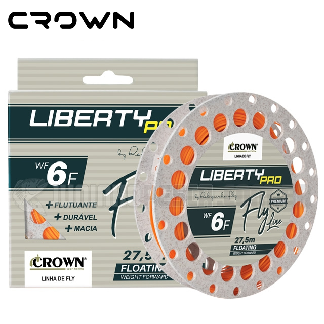 Linha Crown Fly Line Liberty PRO Floating - Laranja