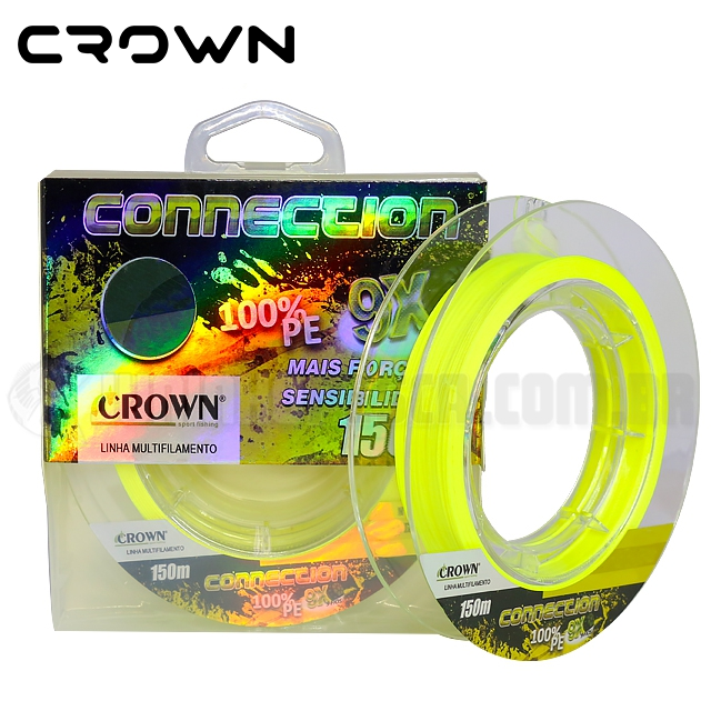 Linha Multifilamento Crown Connection 9x Amarela - 150mts