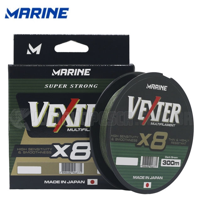 Linha Marine Vexter X8 Multifilamento Verde c/ 300m