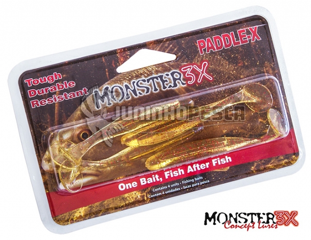 Isca Artificial Monster 3X Paddle-X Soft Bait (Pacote c/ 4 unidades)