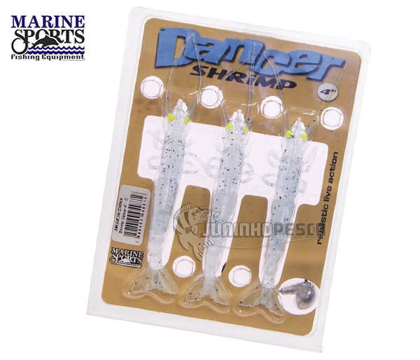 Isca Artificial Camar�o Marine Dancer Shrimp 4� (3 camar�es + 1 jig)