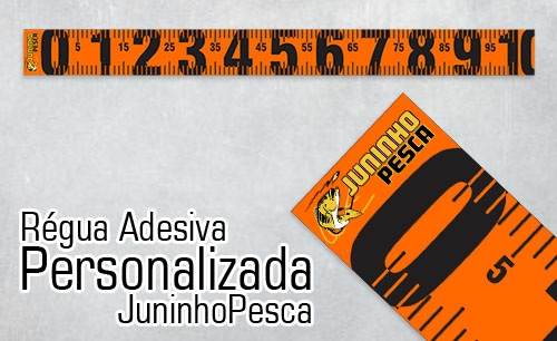 R�gua Adesiva Personalizada JuninhoPesca - Fita