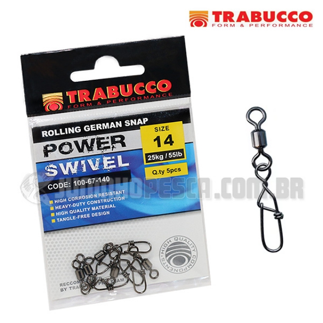 Snap Trabucco Power Swivel - Alemo Com Girador (5 unidades)