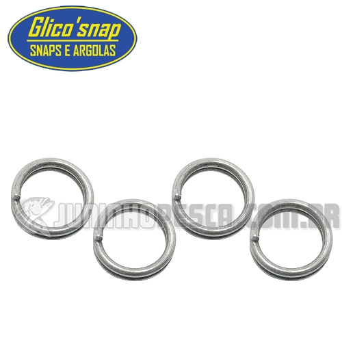 Argola Glico 4X Strong (Split Ring) - Pacote c/ 10 unidades