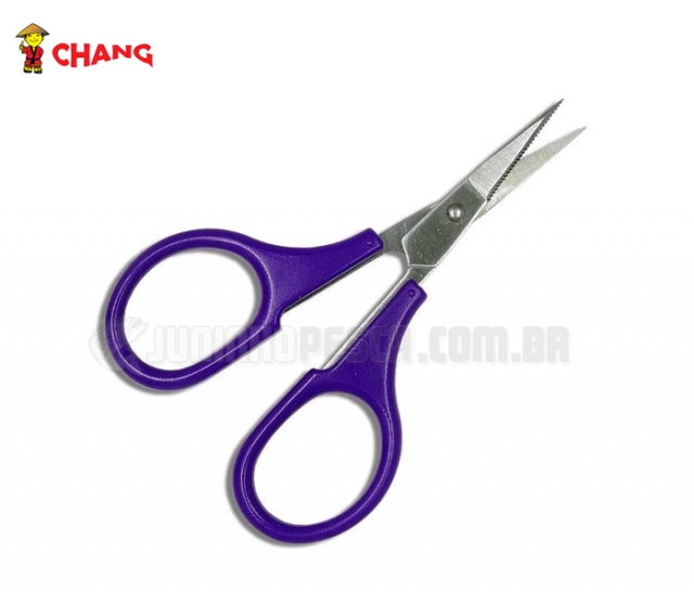 Tesoura Chang em A�o Inox Serrilhada p/ Corte de Multifilamento CW-003T