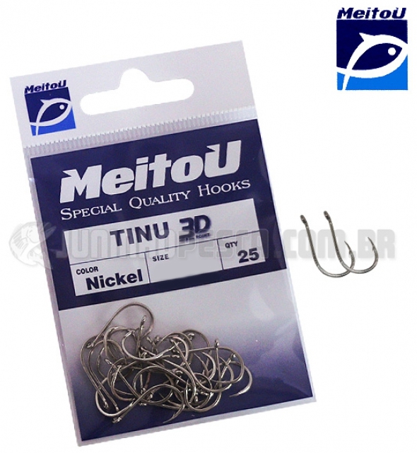 Anzol Meitou Tinu 3D Nickel c/ 25 unidades