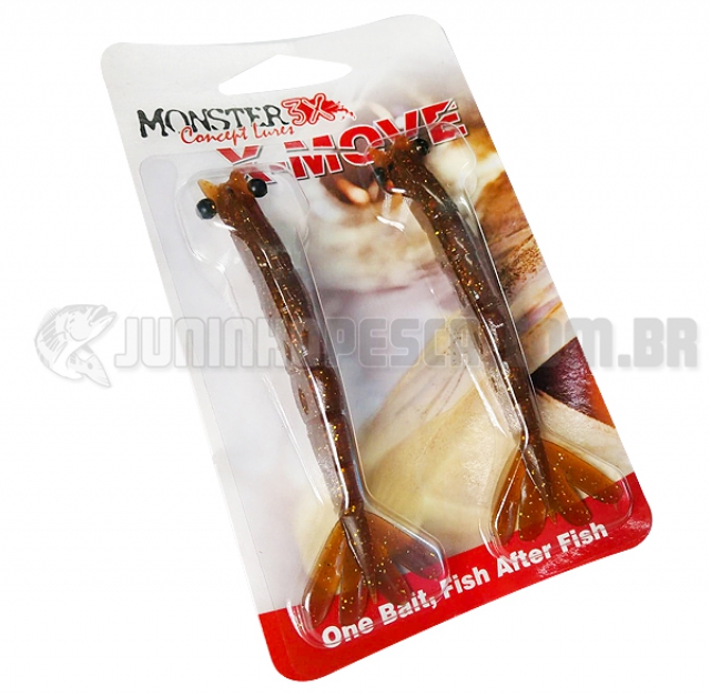 Isca Artificial Camar�o Monster 3X X-Move - 12 cm (C/ 2 Unidades)