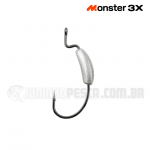Anzol Monster 3X Offset Lastreado M3X Pro - 8/0 7g com 3UN