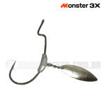 Anzol Monster 3X Offset Lastreado Under Spin M3X Pro - 8/0 7g com 3UN