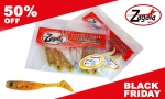 Isca Artificial Zagaia Shad Z1 Soft Bait (6 shads + 2 jigs)