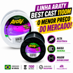 Linha Araty Best Cast Fum� - 1100 mt