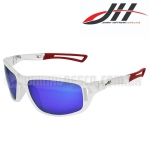 culos Polarizados Johnny Hoffmann SOLIS  Branco Transparente Lente Azul