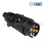 Tomada Famit Macho 12V 7P - HT3011 p/ Carretas