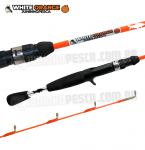 Vara Juninho Pesca White Orange p/ Rodadinha (Carretilha)